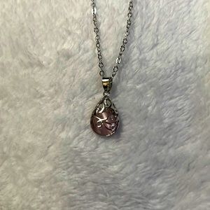 Pink stone necklace